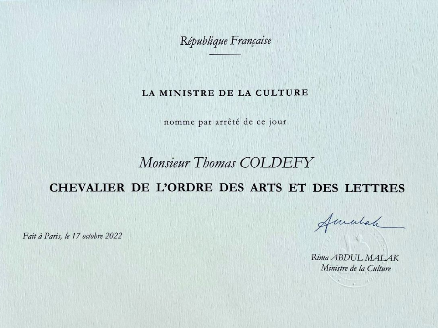 Thomas Coldefy awarded